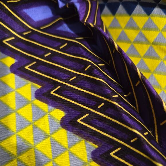 Grass Fields Ankara Wide Leg Crop Pants Yellow Gaucho African Print Small Medium - Picture 11 of 15